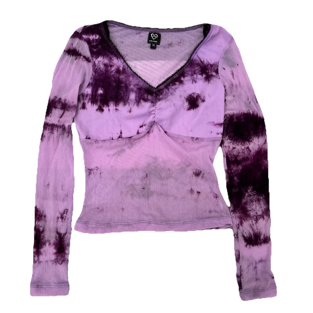 Y2K XOXO Longsleeve Mesh Top